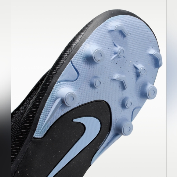 Nike Kids Black and Blue Mercurial Cleats - Picture 6 of 9